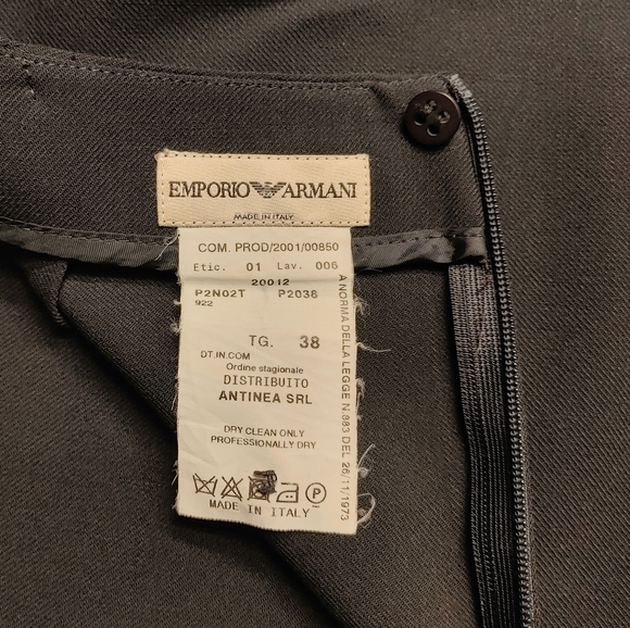 EMPORIO ARMANI Vintage 100% Wool Midi Wrap Pencil Skirt - Picture 8 of 9